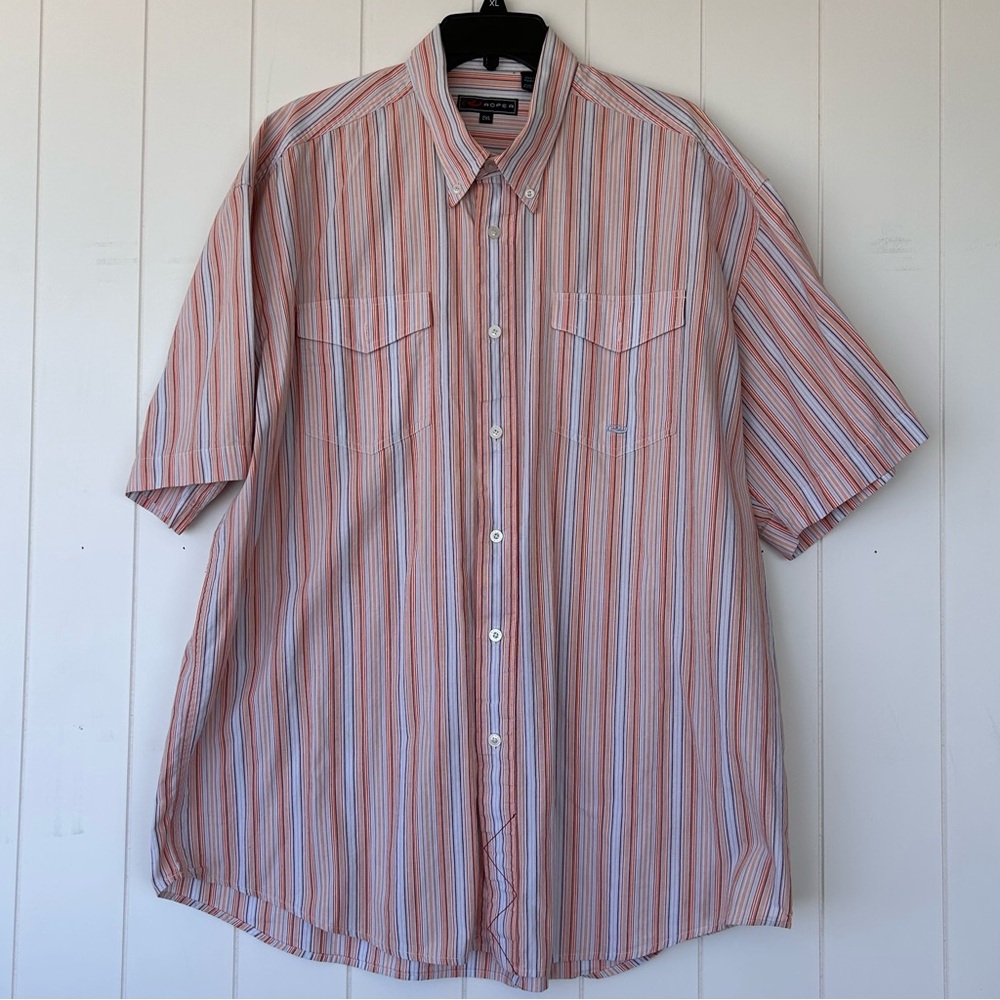 Roper Brand Men’s Button Down Short Sleeved Size 2XL